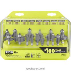 RYOBI 15 kpl. reitittimen bitti asetettu 22224764 Lisätarvikkeet
