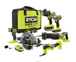 RYOBI 18 V harjaton 6 työkalun yhdistelmäsarja 22224871 sähkötyökalut