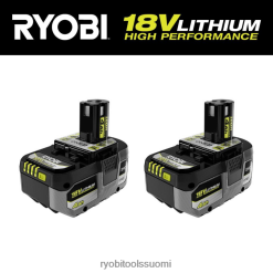 RYOBI 18v one+4ah korkean suorituskyvyn litiumakku (2 kpl) 22224686 akut ja laturit