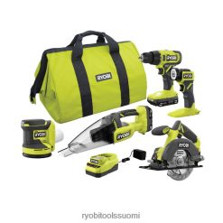 RYOBI 18v one+5-työkalun yhdistelmäsarja 2222418 sähkötyökalut