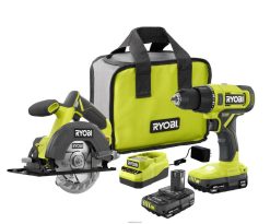 RYOBI 18v one+ 2-työkalun yhdistelmäsarja 22224858 sähkötyökalut