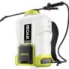 RYOBI 18v one+ 4 gallonan reppu kemikaalisuihkusarja 22224441 ulkona