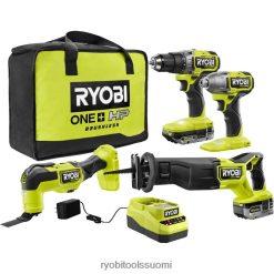 RYOBI 18v one+ 4-työkalun yhdistelmäsarja 22224873 sähkötyökalut