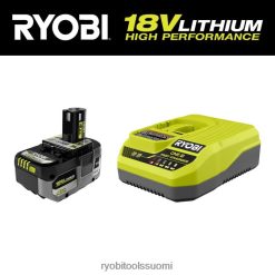 RYOBI 18v one+ 4ah litium korkean suorituskyvyn aloitussarja 22224680 akut ja laturit