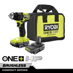 RYOBI 18v one+ hp kompakti harjaton 1/2-pora-/väänninsarja 2222431 sähkötyökalut