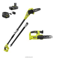 RYOBI 18v yksi+ 8-napainen saha ja 8 karsasahan yhdistelmäsarja 22224417 ulkona