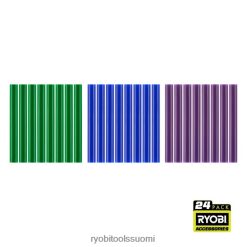 RYOBI 24 kpl. täysikokoiset viileät värilliset liimapuikot 22224743 Lisätarvikkeet