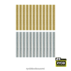 RYOBI 24 kpl. täysikokoisia glitter-liimapuikkoja 22224744 Lisätarvikkeet