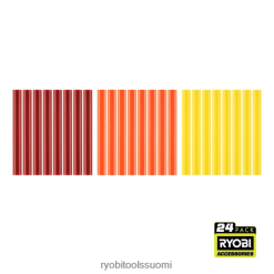 RYOBI 24 kpl. täysikokoisia lämpimänvärisiä liimapuikkoja 22224749 Lisätarvikkeet