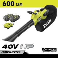 RYOBI 40 V hv suihkupuhallin/imurisarja 22224308 ulkona