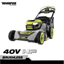 RYOBI 40v hp harjaton whisper sarja itseliikkuva awd moniteräinen 21 ruohonleikkurisarja 22224236 ulkona