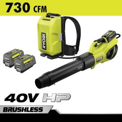 RYOBI 40v hp harjaton whisper sarjan reppu/käsipuhallin 22224307 ulkona