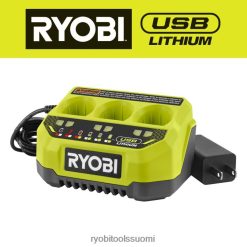 RYOBI usb litium 3-porttinen laturi 22224714 akut ja laturit
